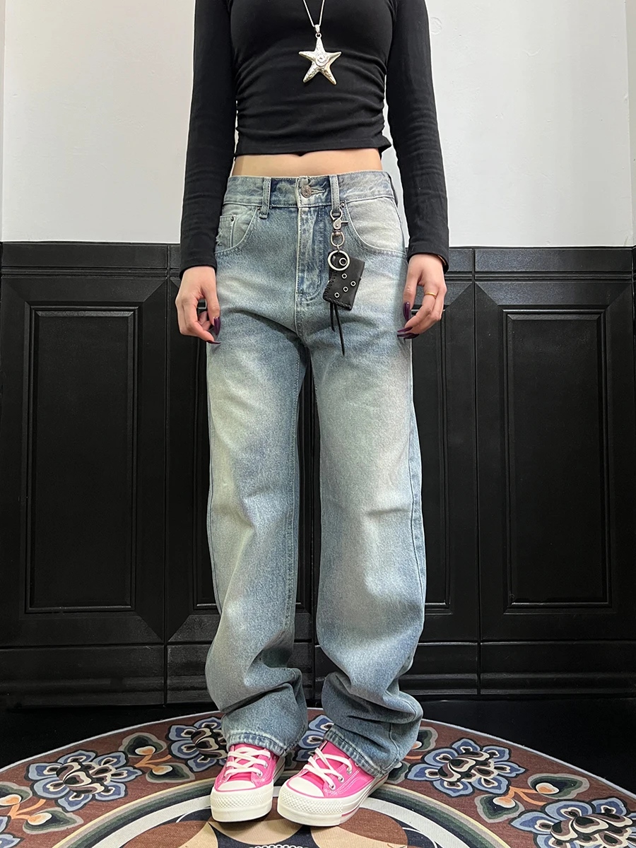 

Оригинальные джинсы CleanFit светло-голубого цвета, женские свободные прямые джинсы, повседневные широкие брюки с эффектом похудения, удобные длинные брюки.