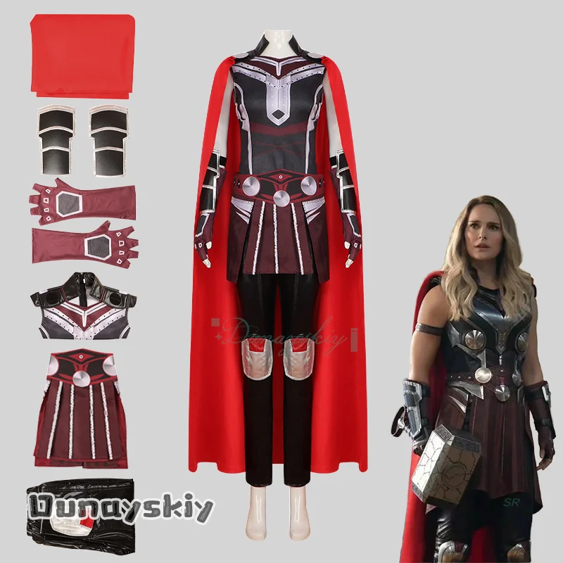 

{Dunayskiy}Movie Thor4 Jane Foster Women's Thor Cosplay Costume Women Hero Uniform Love And Thunder Halloween Prop Outfits