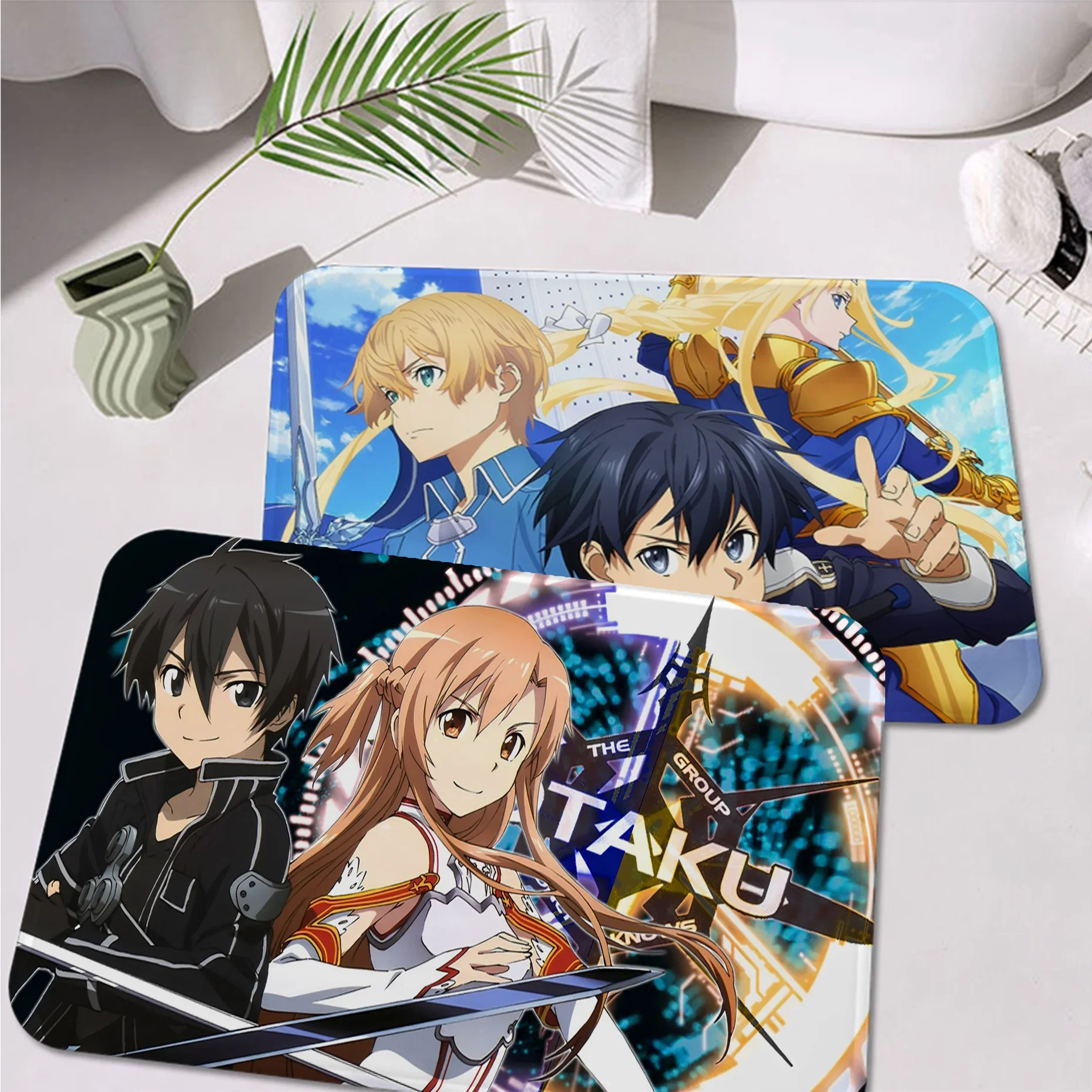 

Sword Art Online SAO Anime Floor Mat Floor Mat Retro Multiple Choice Living Room Kitchen Rug Non-Slip Modern Home Decor