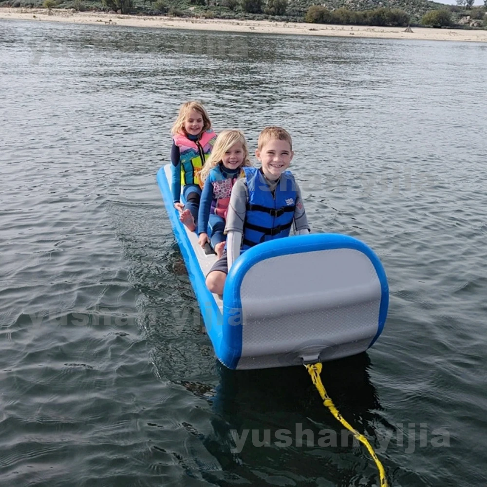 Factory Price Durable Winter Toboggan PVC Inflatable Air Mat Dropstitch Snow Sled Water Sports Tow Boat