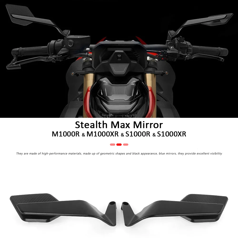 

Motorcycle Rearview Mirror Wing Aerodynamic Aluminum Stealth Max Mirrors For BMW M1000R M1000XR S1000R S1000XR S 1000 R XR