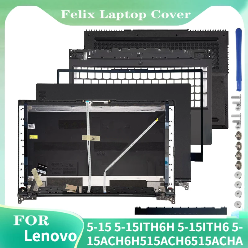 

New LCD Back Case/Bezel Palmrest Bottom Hinge Cover For Lenovo Legion 5-15 5-15ITH6H 5-15ITH6 5-15ACH6H 5-15ACH6 5-15ACH6A