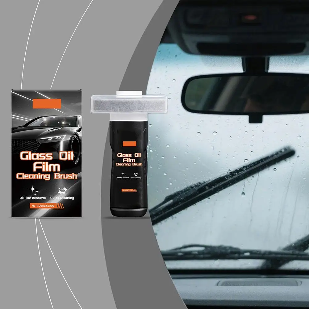 

Glass Oil Film Cleaning Brush Car Window Glass Stain Removal, Renewal, Clear Maintenance Cleaning, Vision Q7D8
