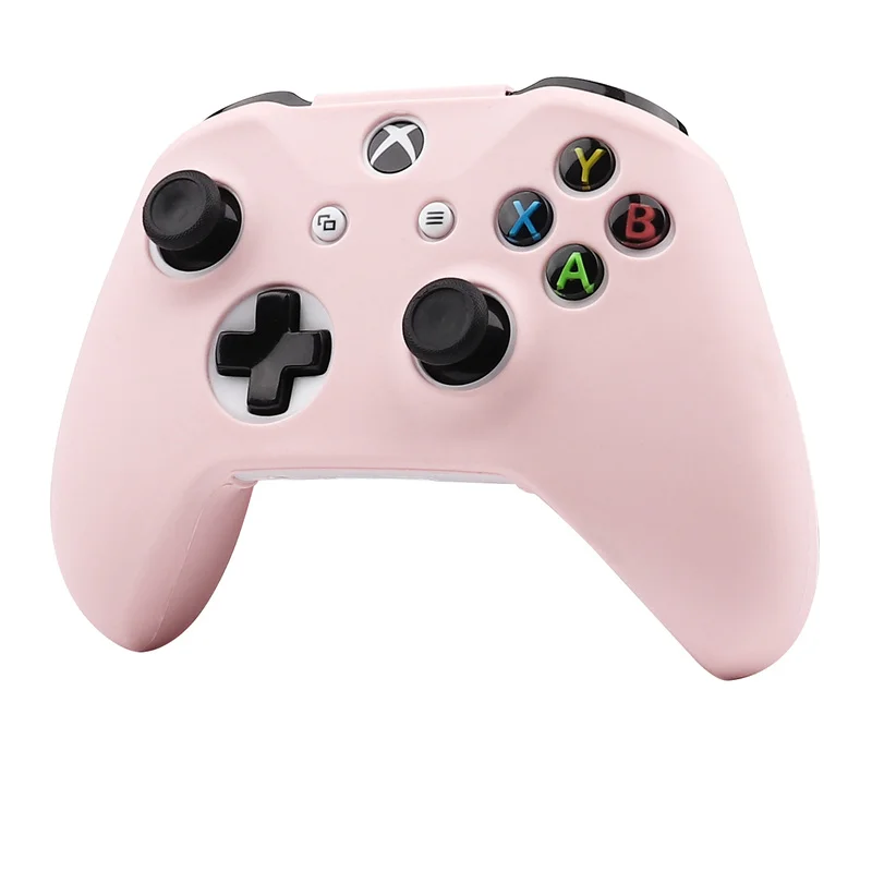 Pink Soft Silicone Protective Case For Xbox One S Controller Skin Gamepad Case Cover Games Accessories for XONES Joystick Cases