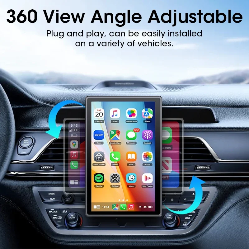 7/8/9'' Support Orientation & Portrait Car Mirror Radio Wireless Carplay Android Auto Multimedia Video Player Universal Screen