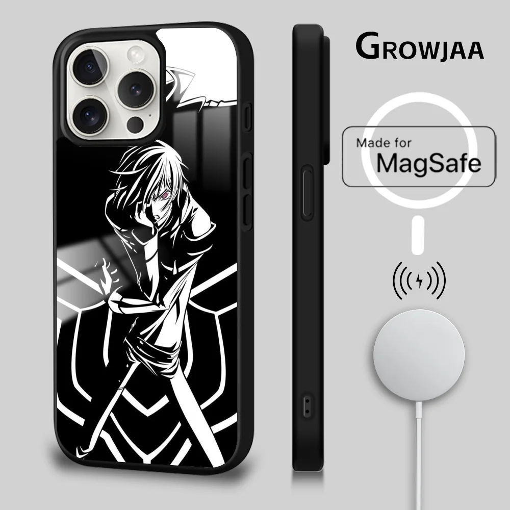 Code G-Geass Anime Phone Case For iPhone 16 15 14 13 12 11 Pro Max Plus Mini Magsafe Mirror Wireless Magnetic Cover