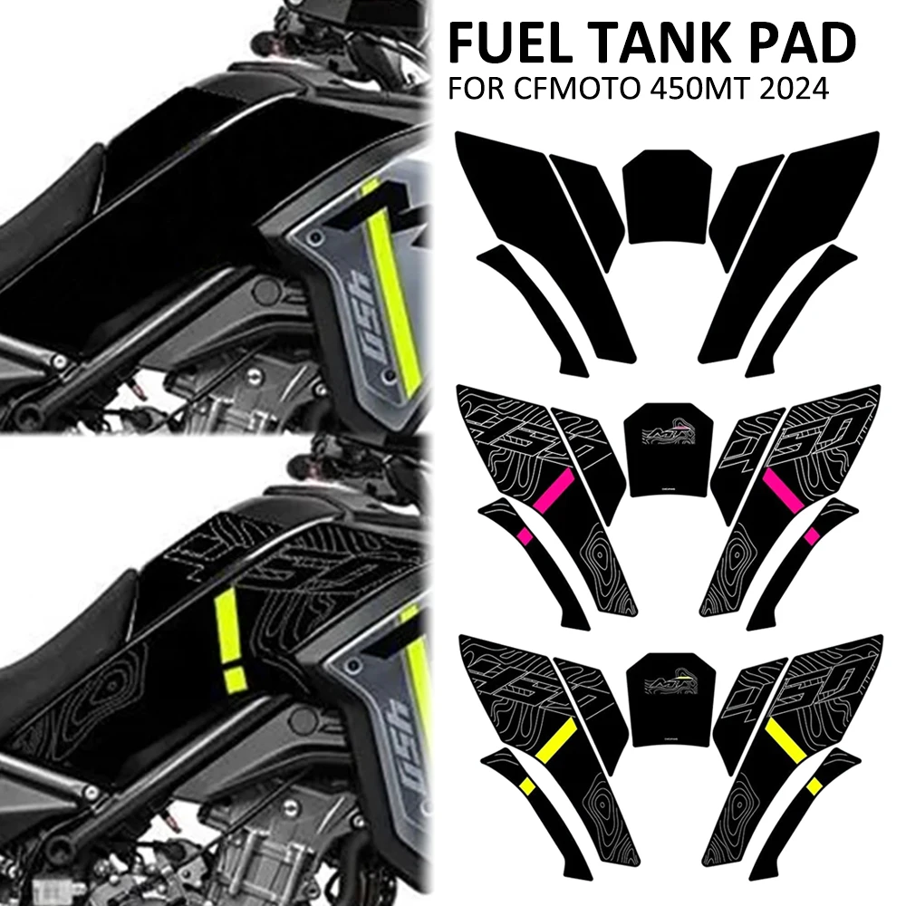 

For CFMOTO 450MT 450 MT 450 MT450 2024 Motorcycle Anti Slip Fuel Oil Tank Pad Side Knee Grip Decal Protector Sticker Pads