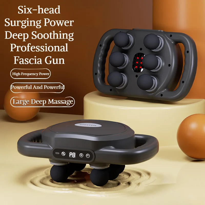 Cross-border 16-head 8-head Fascia Gun, Rechargeable Multi-head Massager, Waist and Back Muscle Deep Relaxation Massager
