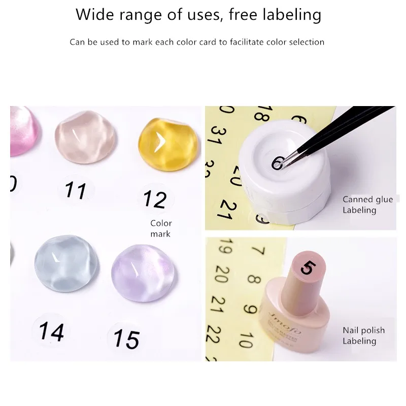 Étiquette numérique de numérotation pour Nail Art, vernis à ongles, couleur, Gel, 1-60/ 61-120/121/180, étiquette numérique, marquage, outil de manucure