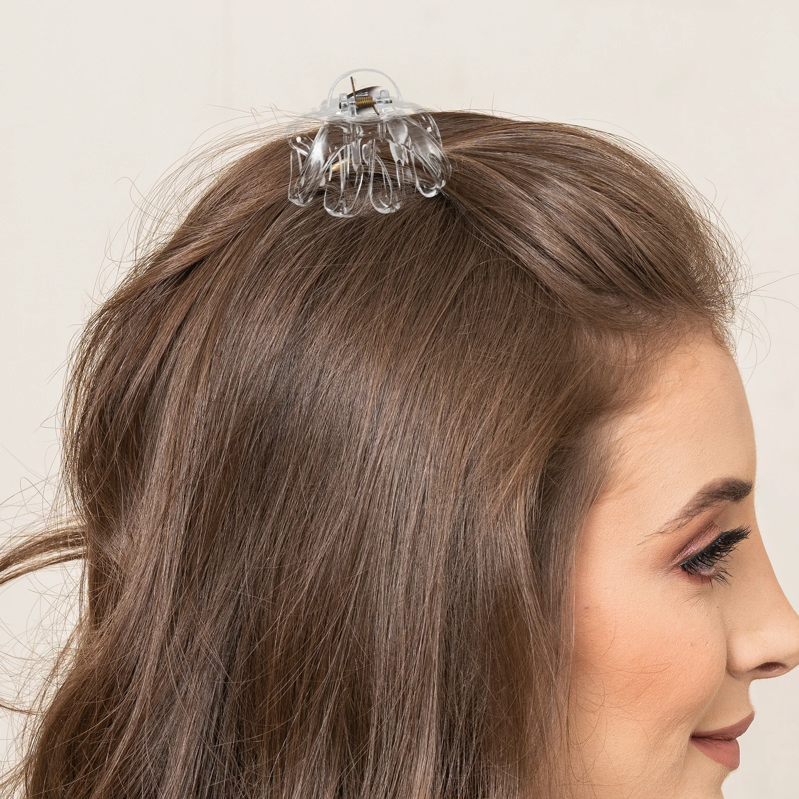 

15 шт., когти для волос в виде осьминога, толстые прозрачные заколки для волос, многокулачковые зажимы для укладки булочек, хвостики, зажим для когтей