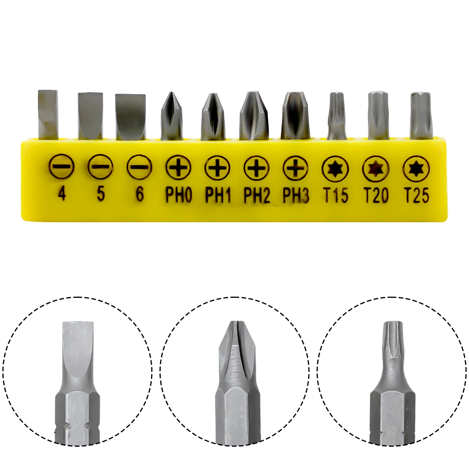 Screwdriver Bit Wrench Tool Nutdrivers 10 Pieces Drive Screwdriver Bit Set 635mm Tool Drill Bit Screwdriver Bit