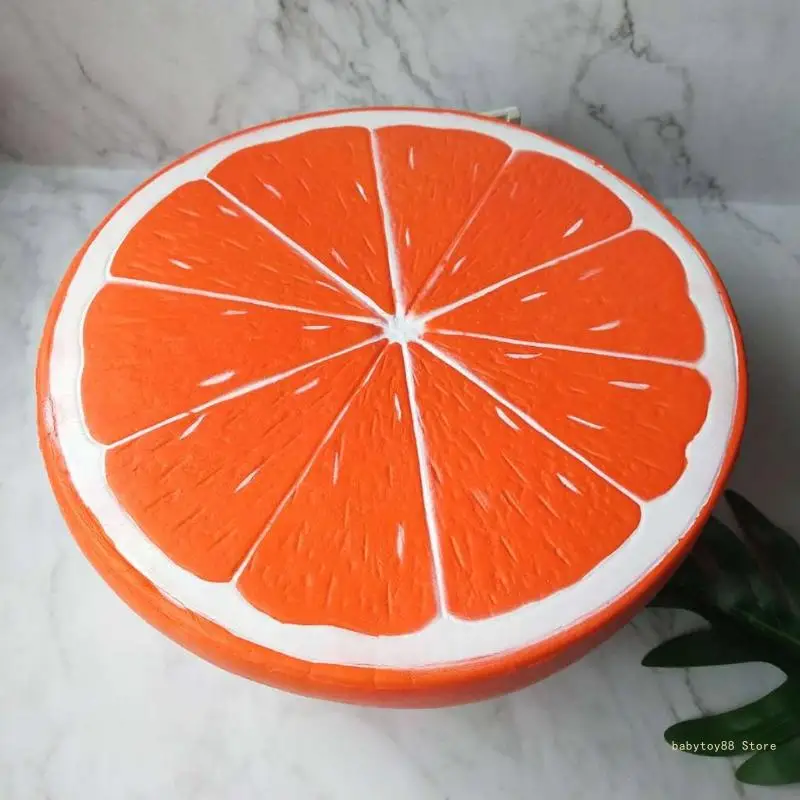 Y4ud brinquedos lento subindo para trás meia laranja bonito frutas aliviar o estresse presentes subindo creme macio