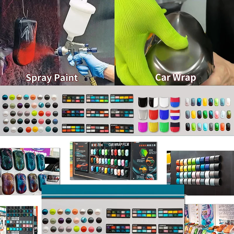 Multi Size ABS Speed Shapes Color Display Model Car Vinyl Film Sample Model Tint Painting Model Auto Color Swatch Display Tool