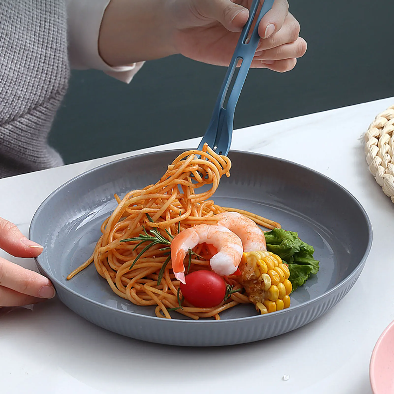 

3-in-1 Portable Utensil Set Fork Spoon Knife Camping Cutlery Kit for Lunch Box Travel Outdoor Activities Food Grade PP Reusable