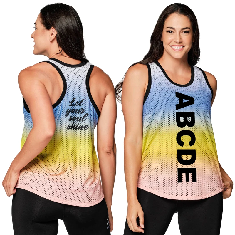 

ABCDE Men's and Women's Sports Fitness Running Sports Dancing Group Sleeveless Vest 0407