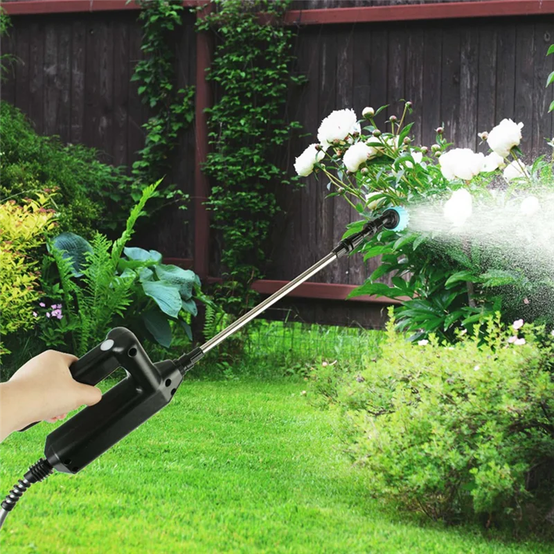 

A04G-Battery Powered Atomizer Wand With 7.4V3m Rechargeable Hose Electric Sprinkling Machine, 3 Mist Nozzles And Telescopic Hand