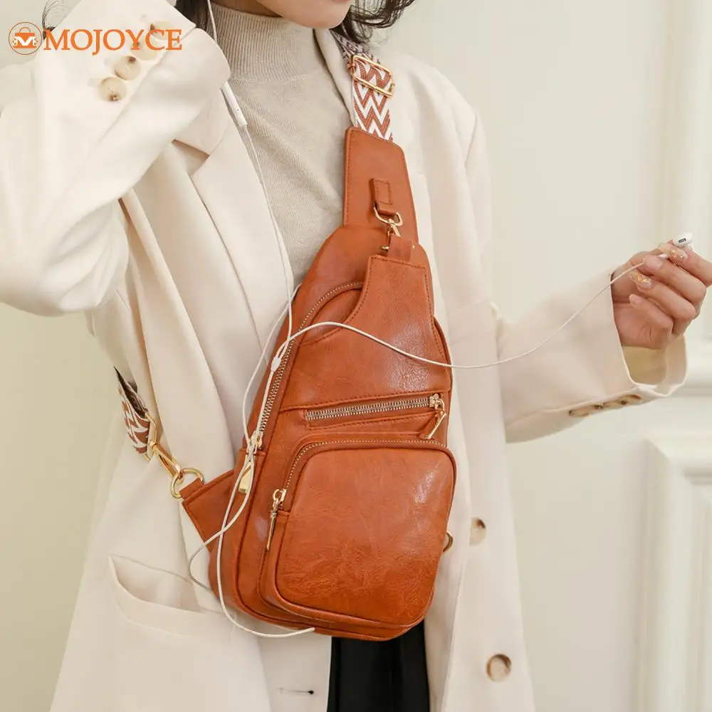 PU Leather Women Shoulder Bag Luxury Brands Retro Chest Bags Ladies Waterproof Satchel Bags Designer Casual Solid Crossbody Bags