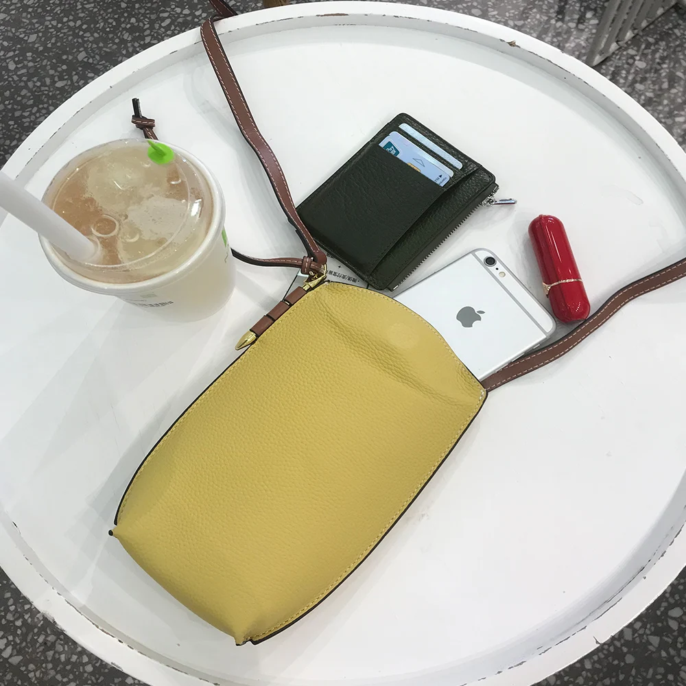 Genuine Leather Purses and Handbags Luxury Designer Crossbody Bags for Women Mobile Phone