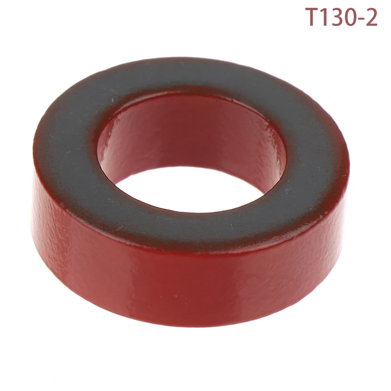 1pcs T130-2 Iron Ferrite Toroid Cores For Inductors Iron Powder Core Red Ring Low Permeability