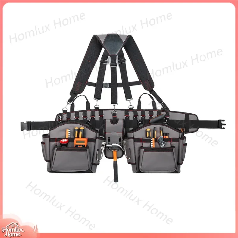 Heavy Duty Tool Kit Storage Belt for Hardware Repair Installation Woodworking Electrician Load Bearing Multifunctional Tool