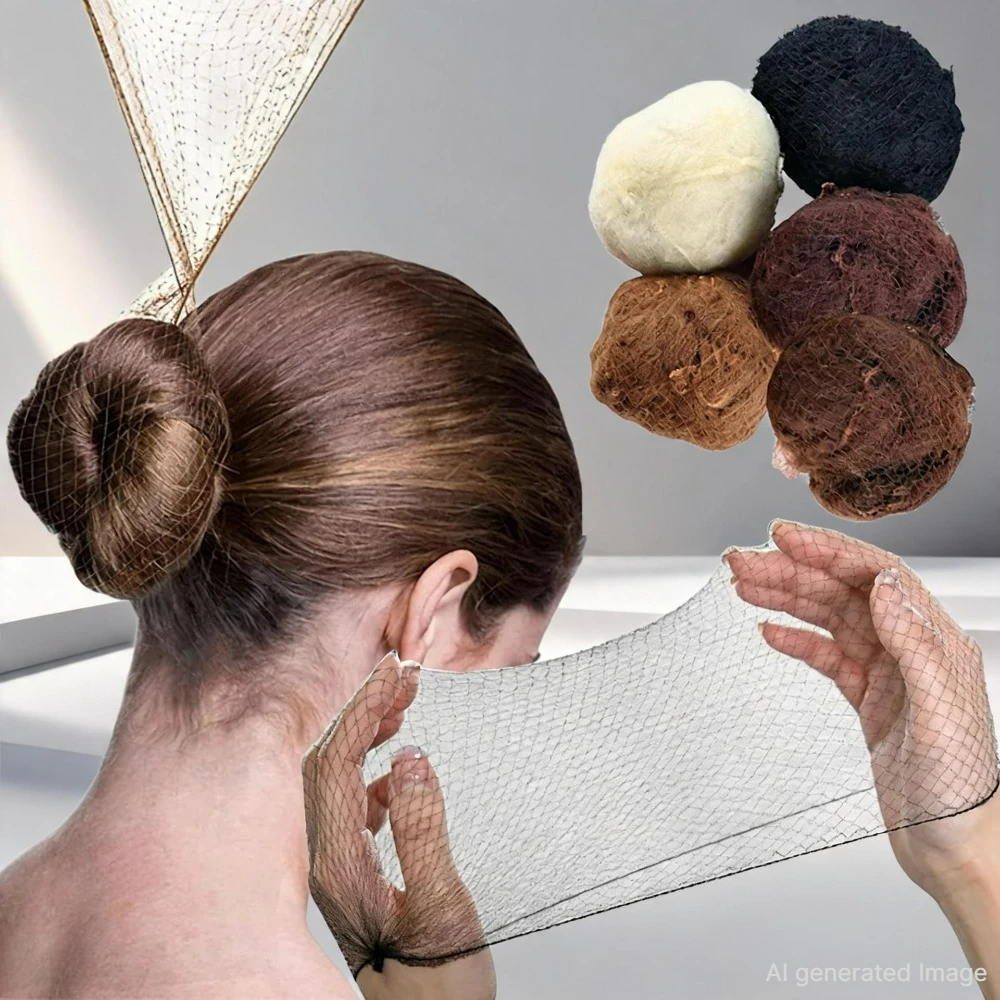 10/100 Stück Nylon-Haarnetz für Star-Tanz-Aufführungen / Haarverlängerungs-Webehaube / Haarnetze