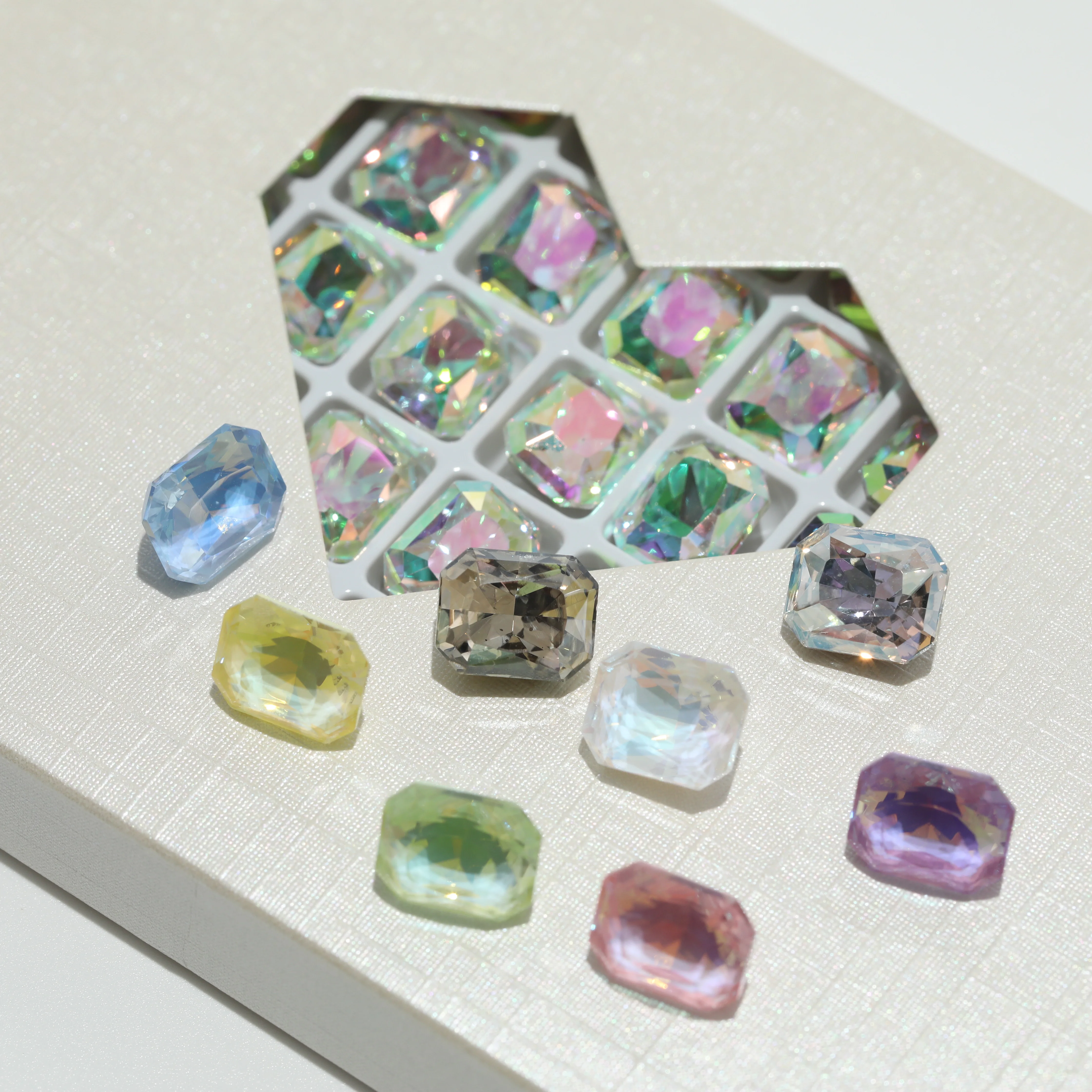 GRST DV4043 Premium Kristall Oktagonale Retro-Schliff Fancy Stones Design Version Serie Strasssteine für DIY Nagelkunst, Kleider, Taschen und Zubehör – Detail 3