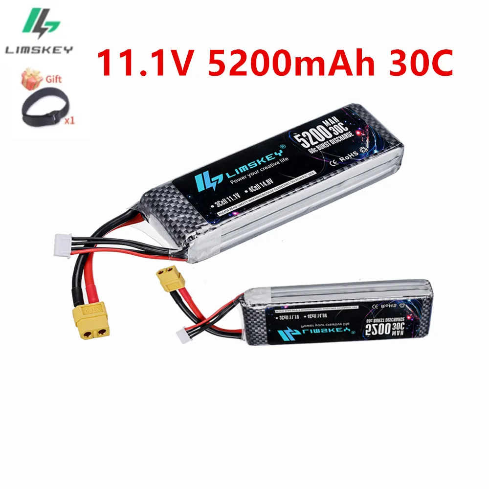 New 3S 30C Lipo Battery 11.1V 5200mAh for Drone RC Car Helicopter Quadcopter Tank Boat Truggy Battery with XT60 XT90 T EC5 plug