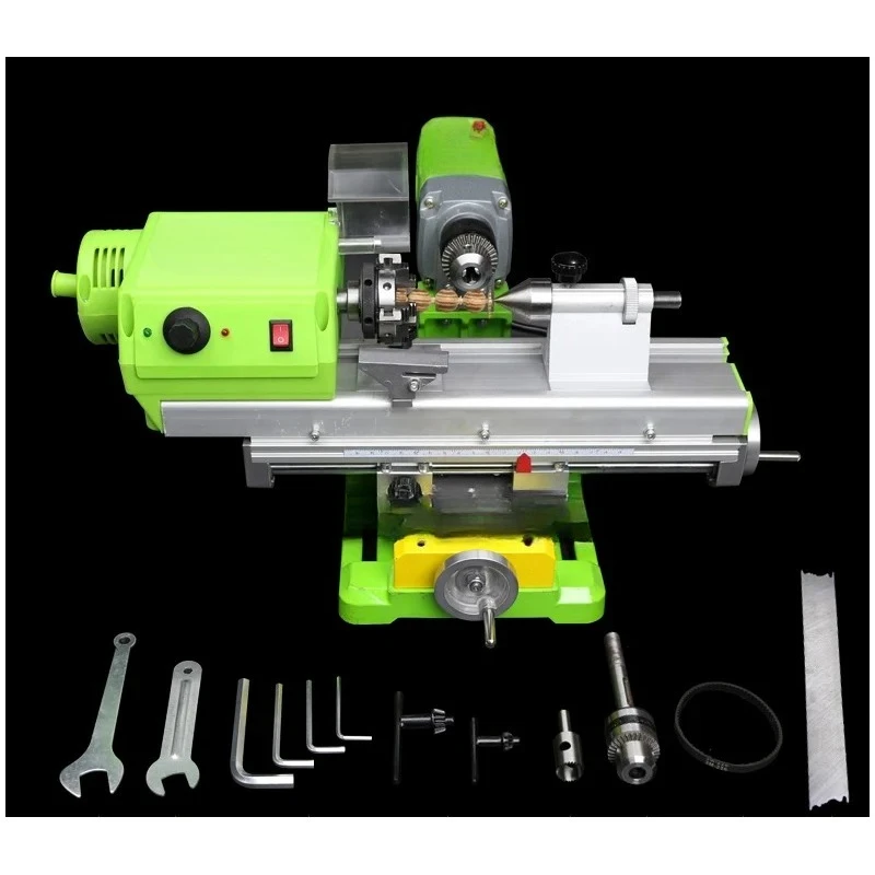 High Precision Mini Lathe Miniature Beads Machine Automatic Mini Bench Drill Wood Beads Processing Machine Household