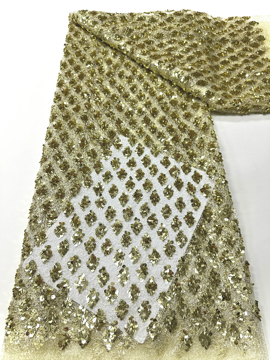 

Handmade Embroidery Net Lace Beads for Women, Light Luxury and Exquisite, New Fashion Design Fabric, Wedding Party Dresses