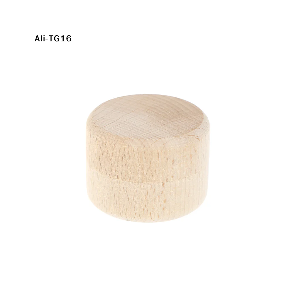 【TG16】1 Pieza, Caja de Almacenamiento Redonda de Madera de Alta Calidad, Nueva 2026, para Anillos de Boda, Joyas, Caja de Madera para Guardar Objetos