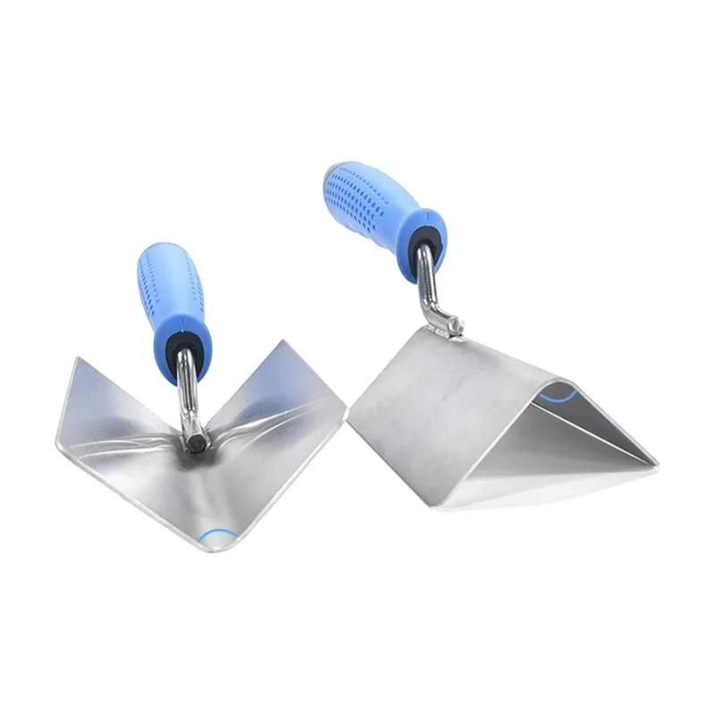 B03C-Dual Angle Stainless Steel Corner Trowel Set-Plastic Handle For Plastering Tools