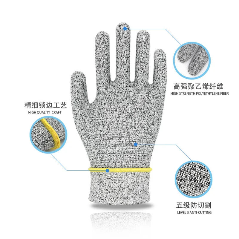 1pair Lengthening Cut Resistant Gloves Grade 5 Anti-cut Slaughter Hand Protect Labor Gardening Wire Metal Mesh Butcher