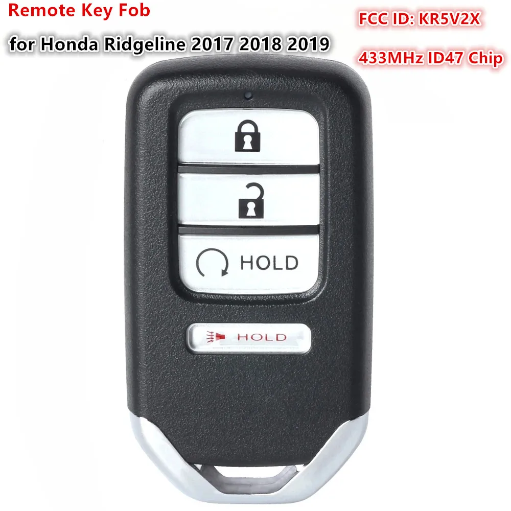 

KEYECU KR5V2X A2C97488400 НОВЫЙ умный дистанционный брелок без ключа для Honda Ridgeline 2017 2018 2019 72147-T6Z-A11 433 МГц