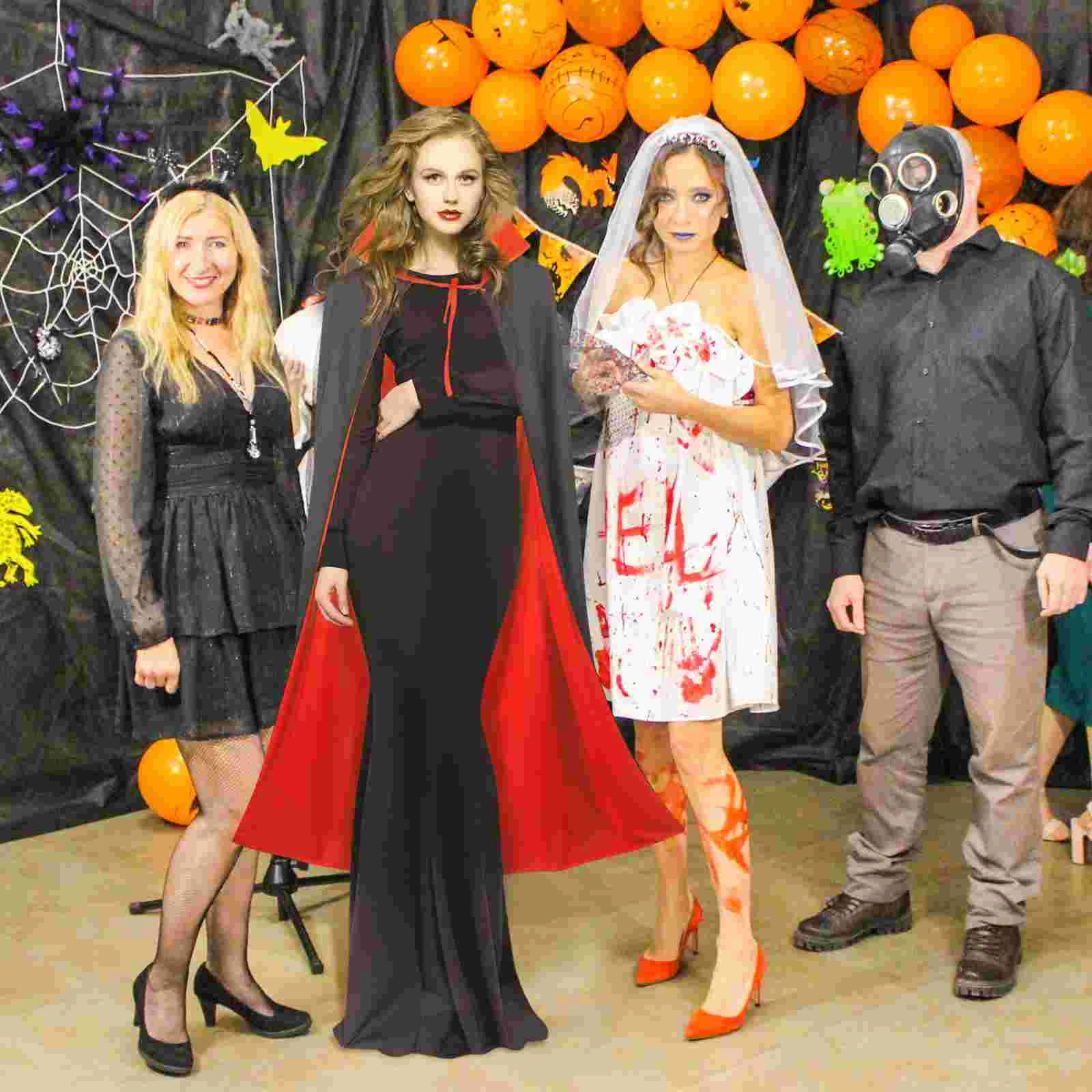 Kleid Herren Damen Halloween Kostüme Umhang mit Kapuze Damen Umhänge für Erwachsene Maskendekoration