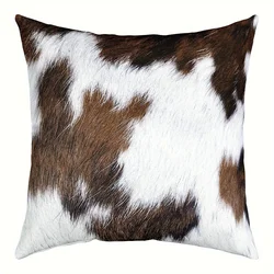 1pc Cow Throw Pillow Cover Western Farm Animal Pillow Cover For Living Room Bedroom Highland Cattle Home Decor Cushion Case