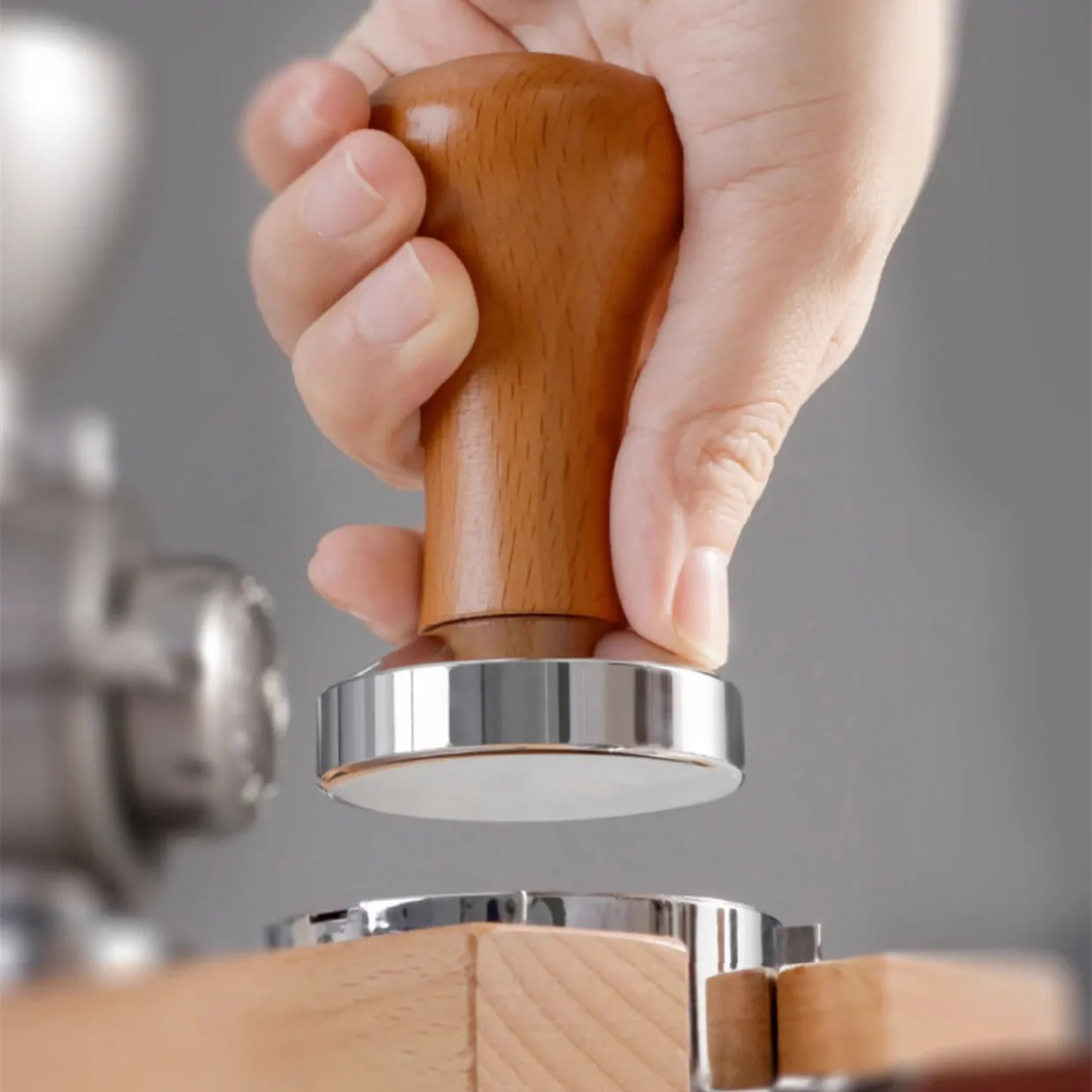 51/53/58mm alumínio espresso tamper durável café em pó compactador caber cozinha barra de jantar coffeeware