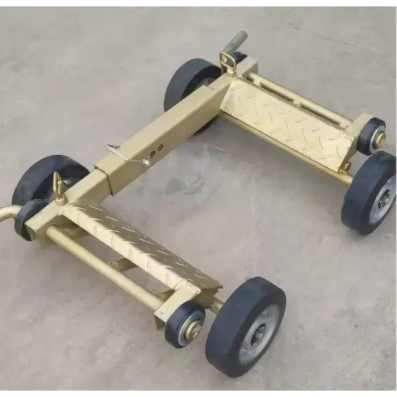 Trailer Auxiliary Wheel Square Tube with 150mm Iron Core Wheel Palet Manual Jack Parts with A Maximum Load Capacity of 1 Ton