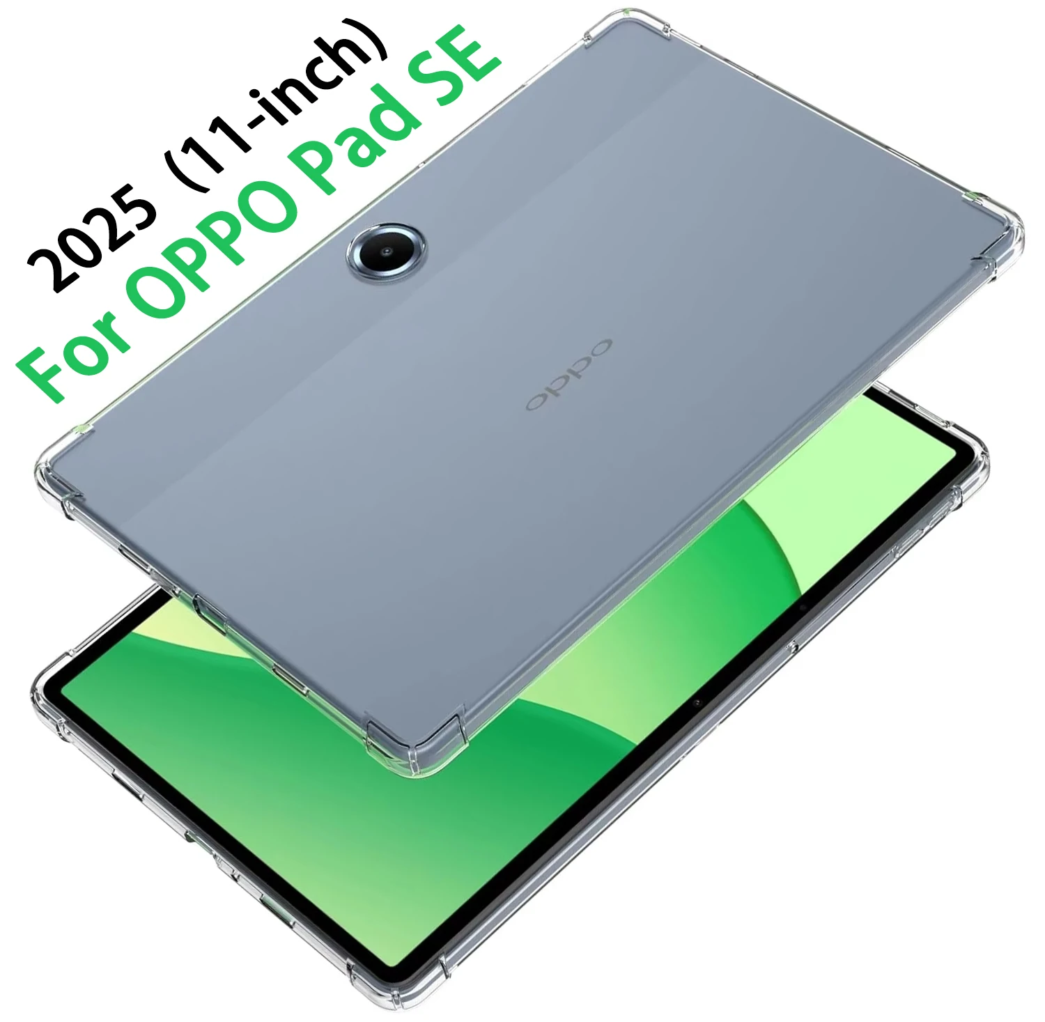 Clear Case For OPPO Pad SE 2025 (11 inch) Airbag Drop Protection,Flexible Silicone TPU Transparent Shockproof Tablet Cover