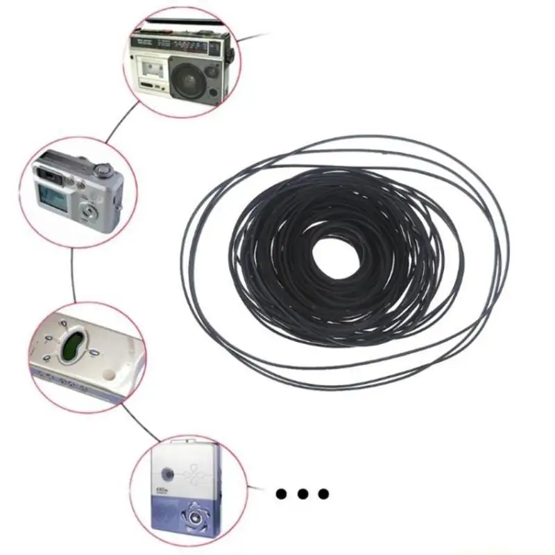 F62C 1 Set 1mm Cassette Tape Machine Belts 40-135mm Fold Length for DVD Recorders