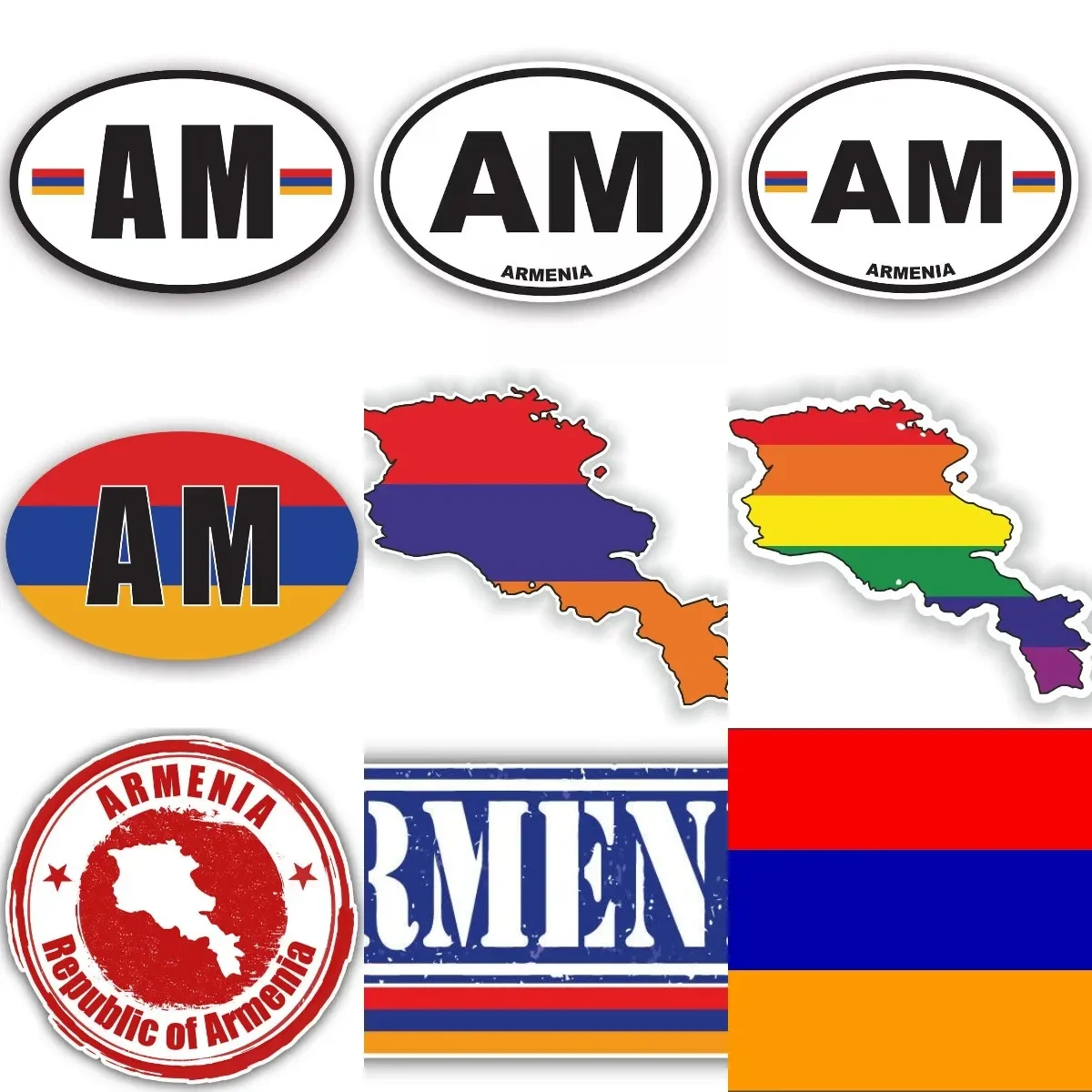 

Armenia AM Flag Map Creative Stickers for Covered Scratch Decorate Car Motorcycle Truck Window Camper Bicycle Wall Room Table
