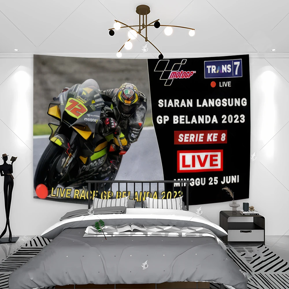 Motorcycle Record Races Plate Wall Art Poster Decorative For Garage Man Cave Pub Bar Club Bedroom Decor Tapestry Modern Painting