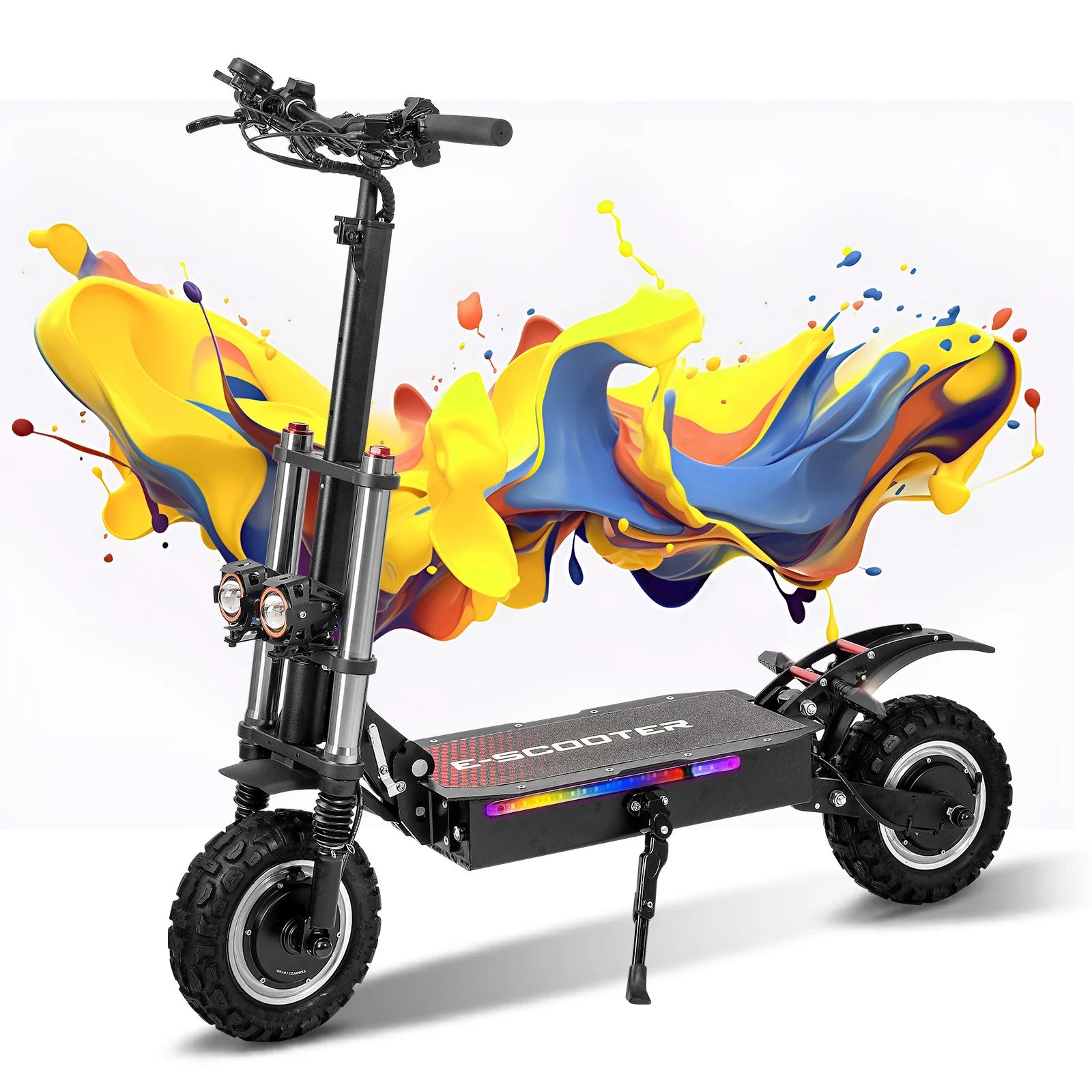 

11" Electric Scooter Up to 62 Miles Range, 6000W Dual Motor & 53 MPH Portable Folding Electric Scooter for Adults