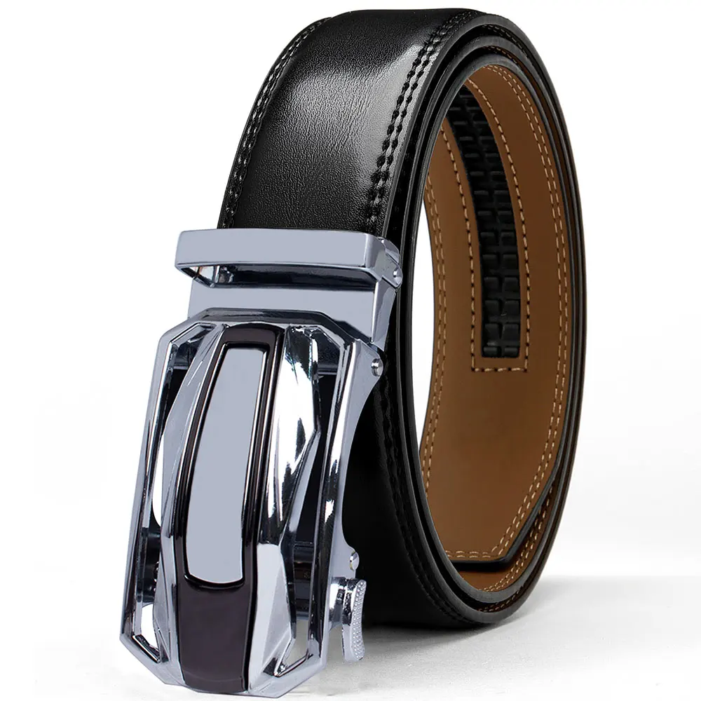 NONE Männer Gürtel Aus Echtem Leder Kuh Strap Automatische Gürtel Sport Auto Marke Mode Automatische Schnalle Hüftgurt Schwarz Männlich Gürtel für Männer 5