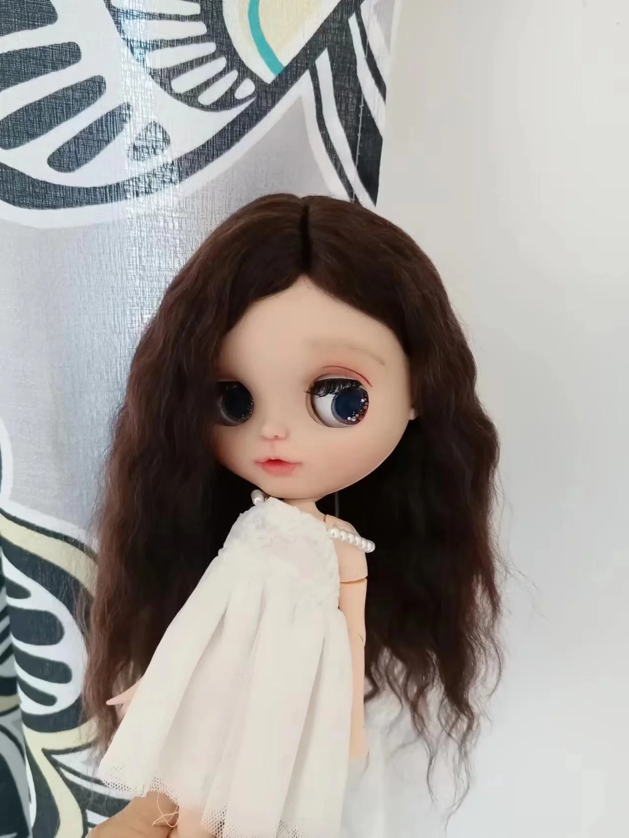 （Booking. About 3 weeks）BJD Blythe wig Mohair (long) brown Fit 9-10inch head circumference Qbaby