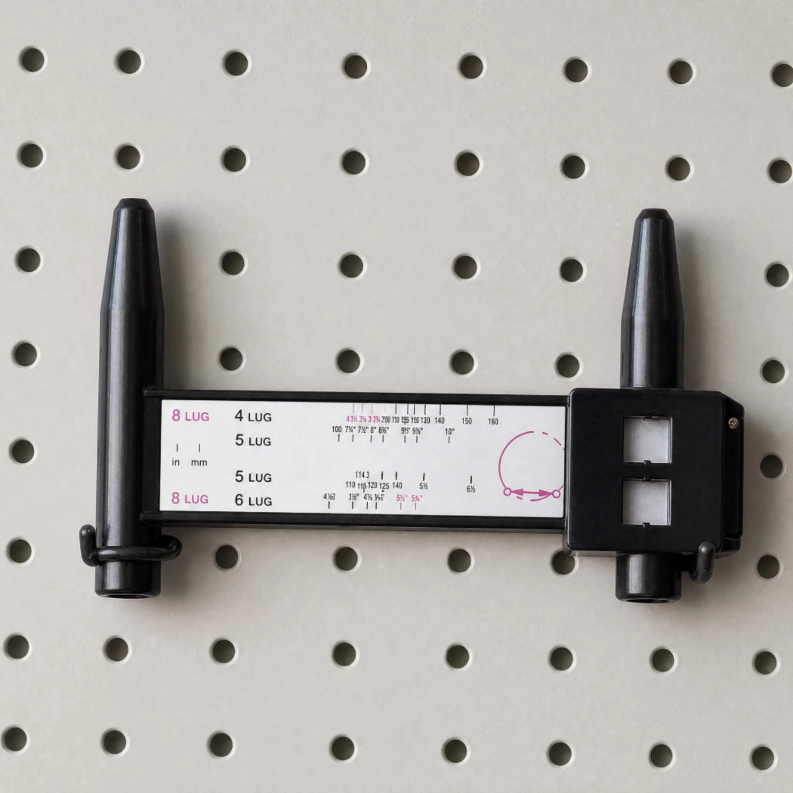 Wheel Bolt Pattern Measuring Tool Metric and Imperial Hub Bolt Spacing Gauge Wheel Lug Pattern Checker Portable