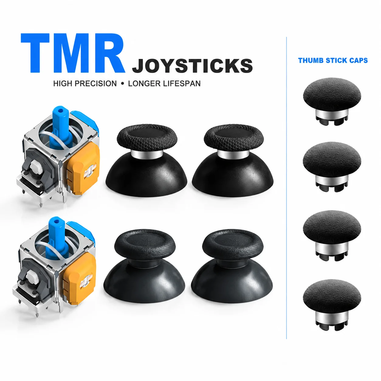 KNES TMR Joystick for PS5/PS4 Controller Repair Anti-Drift Sticks Controller Game Accessories Replacement for PS5/PS4