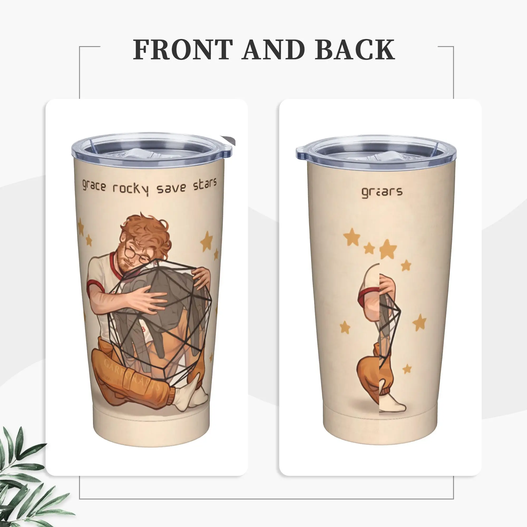 Project Hail Mary Tumbler Vacuum Insulated Ryland Grace Rockys Coffee Cups Vacuum Flask School Mug Spill Proof, 20oz
