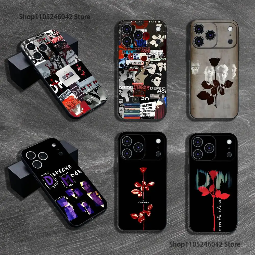 

Band D-Depeche Mode Black Soft Cover Phone Case For iPhone 17,16,15,14,13,12,11,Pro,XS,Max,XR,Plus,E,SE4,Mini