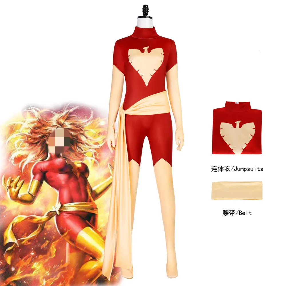 

Movie X Phoenix Jean Grey Cosplay Costume Jumpsuit Bodysuit Outfit Halloween Carnival Suit Custom Made