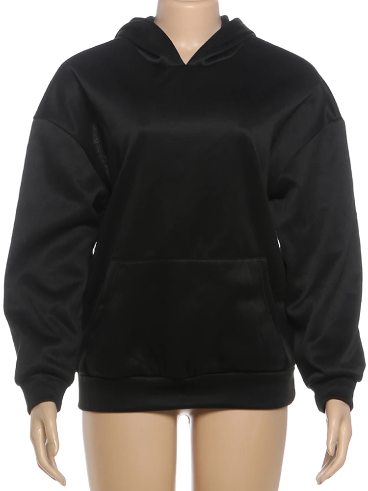 Kliou شبكة المرقعة عارية الذراعين البلوز امرأة الخريف الاتجاه مقنعين كم كامل المعتاد نمط الساخن الفتيات شارع العليا بلوزات على الموضة #5